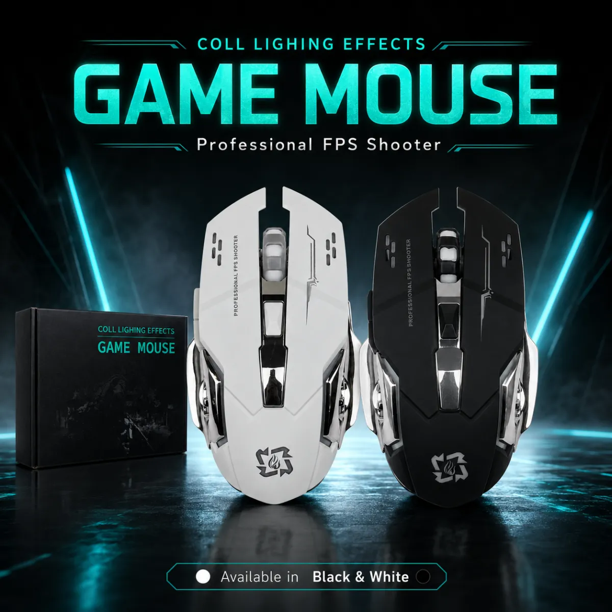 T1 & T2 Professional Wireless Gaming Mouse with Rechargeable Battery